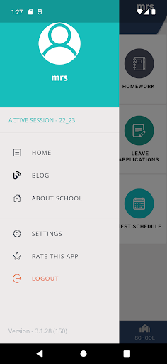 Vidyashram - Parent App Screen 2