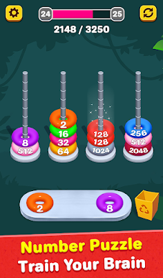 2048 Hoop Stack -Number puzzle - Screenshot 2