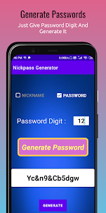 Nickname & Password Generator