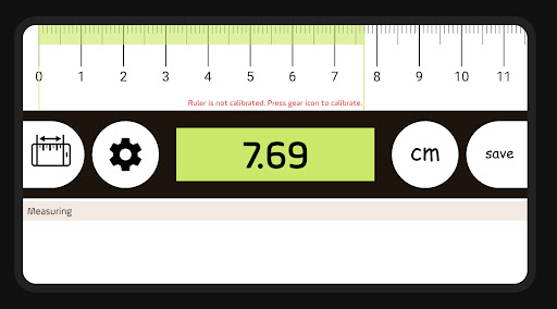 Android application Ruler App - Measuring screenshort