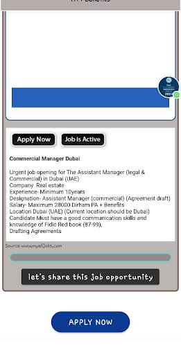 Android application Jobs Scheme screenshort