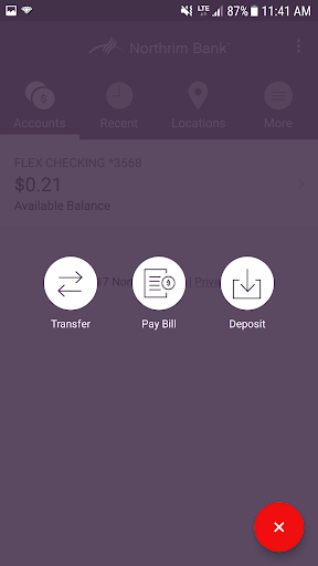 Northrim Bank Personal Banking Screen 3