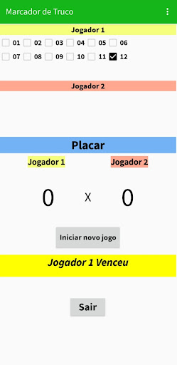 Android application Marcador de Truco screenshort