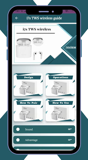 Android application i7s TWS wireless guide screenshort