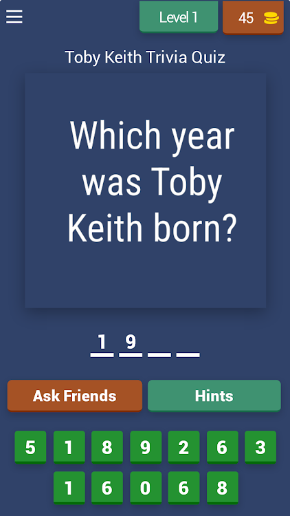 Toby Keith Trivia Quiz - 10.1.7 - (Android)
