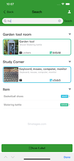 SmatageeQR Code Smart Labels Screen 3