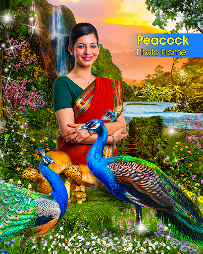 Peacock Photo Frames Garnish Screen 2