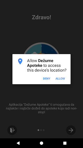 Android application Dežurne Apoteke screenshort