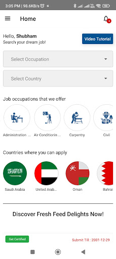 Overseas Jobs Screen 2