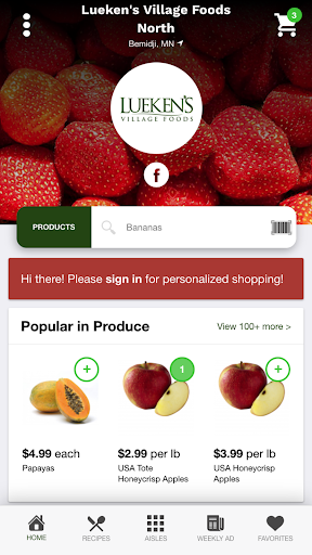 Android application Lueken's Village Foods screenshort