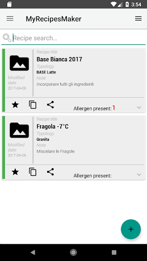 Android application MyRecipeMaker - Create your re screenshort
