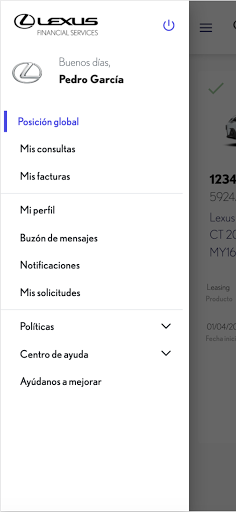 Android application Mi Banco Lexus screenshort
