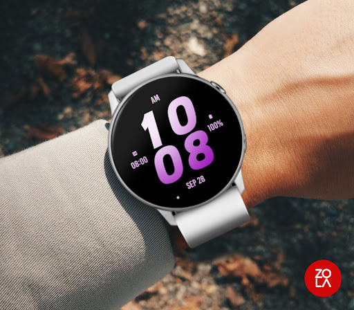 Soft Purple Bold Watch Face Screen 3