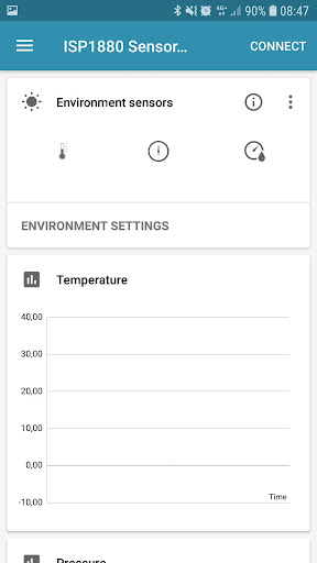Android application ISP1880 Sensor Demo screenshort