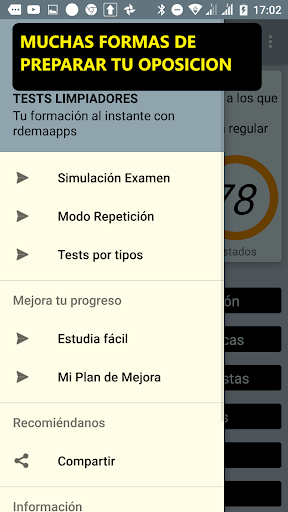 Android application Test Oposiciones Técnico Auxil screenshort