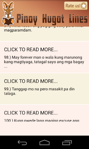 Android application Pinoy Hugot Lines screenshort