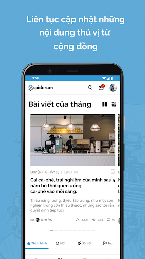 Android application Spiderum screenshort