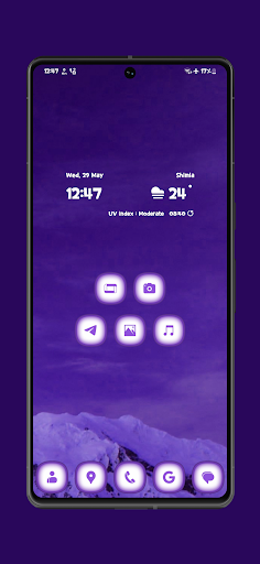 Screenshot of Purple Angelic Icon Pack