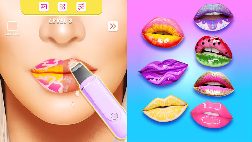 Lip Art Makeup Artist - Relaxing Girl Art Games screenshots 14