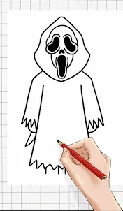 How To Draw Scary Ghostface