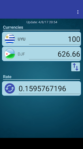 Android application UYU Peso x Djiboutian Franc screenshort
