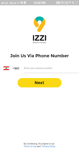izzi app Screen 2