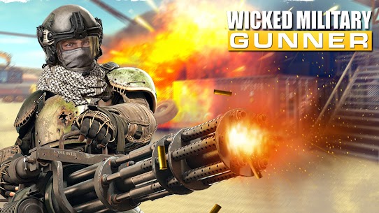 Wicked military gunner war ops MOD APK (GOD MODE/DUMB ENEMY) 1