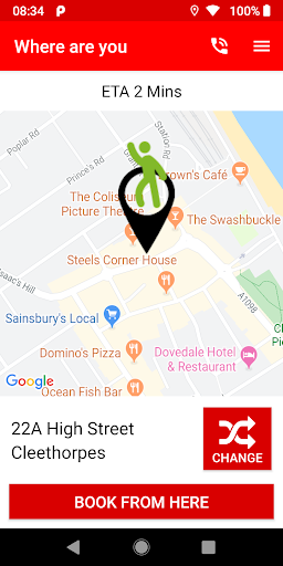Android application AA Taxis Cleethorpes & Grimsby screenshort