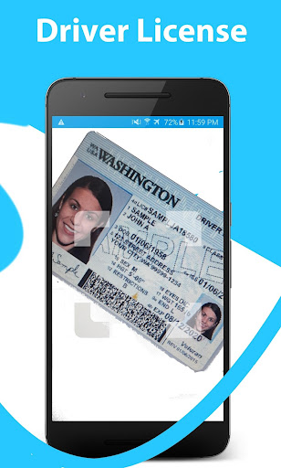 Android application Driver license QR Code Scanner screenshort