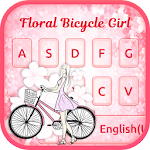 Cover Image of Descargar Floral Bicycle Girl Keyboard  APK