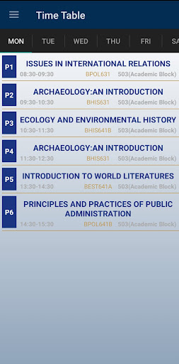 Christ University Student App Screen 2
