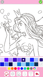 Princess Coloring:Drawing Game apkpoly screenshots 1