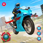 Cover Image of Download Police Flying Bike Robot Game 3.5 APK