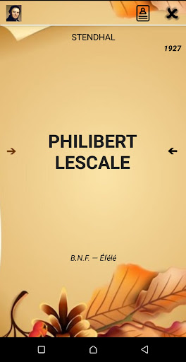 Android application Philibert Lescale - Stendhal screenshort
