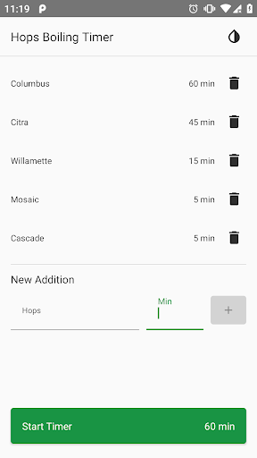 Hops Boiling Timer Screen 3