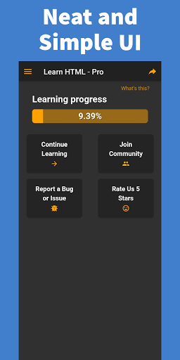 Android application Learn HTML - Pro screenshort
