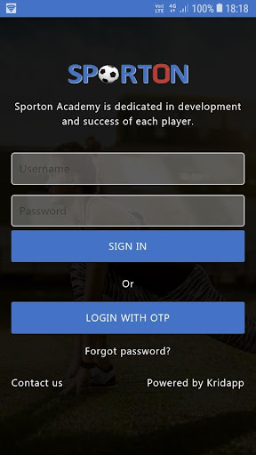 Android application Sporton screenshort