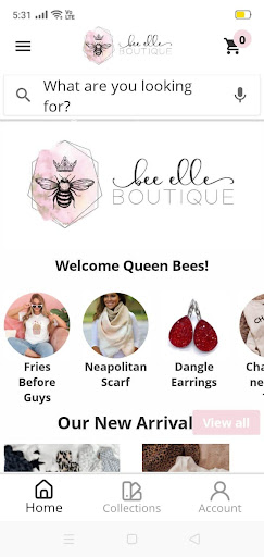 Android application Bee Elle Boutique screenshort