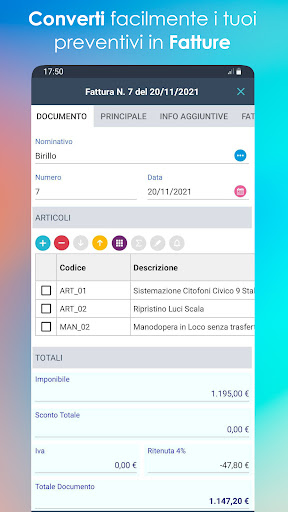 Invoicing - Invoice4Cloud Screen 3