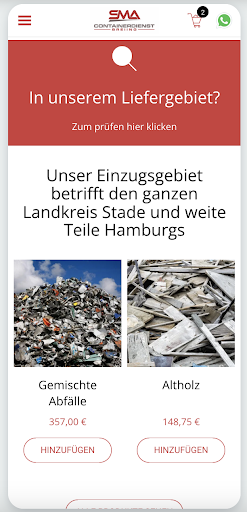 Android application Containerdienst Breiing screenshort