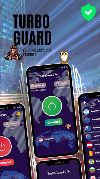 TurboGuard :Secure Private VPN 1.0.2 APK + Мод (Unlimited money) за Android