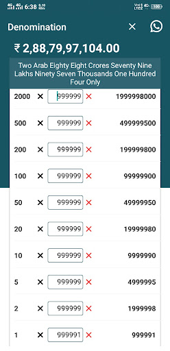 Android application Denomination: Cash Calculator screenshort