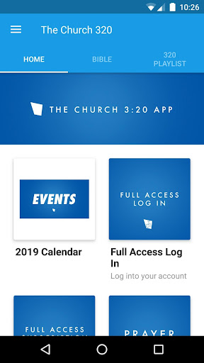 Android application The Church 3:20 screenshort