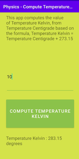 Physics - Compute Temp. K Screen 3