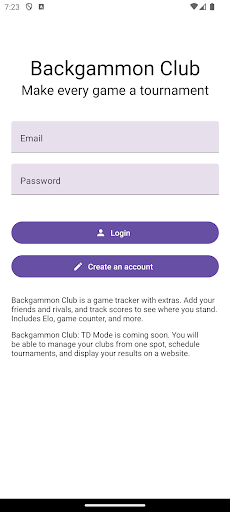 Android application Backgammon Club screenshort