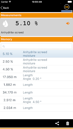 Laserliner MeasureNote Screen 2