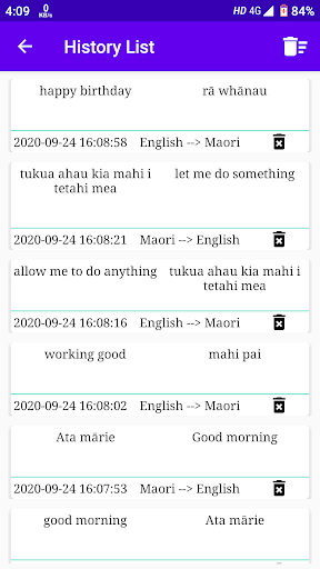 English To Maori Translator Screen 2