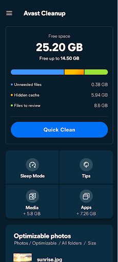 Screenshot of Avast Cleanup – Phone Cleaner