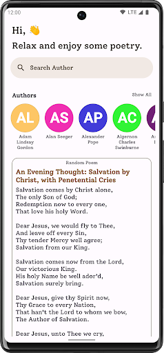 Poem App Screen 2