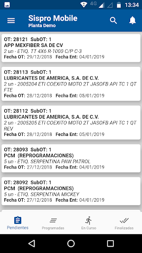 SisPro Mobile Screen 2